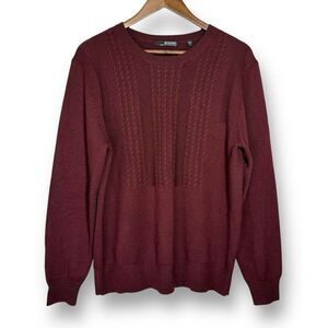 NWOT VTG 90s Sweater L Murano 100% Extra Fine Merino Wool Pullover Cable Knit‎